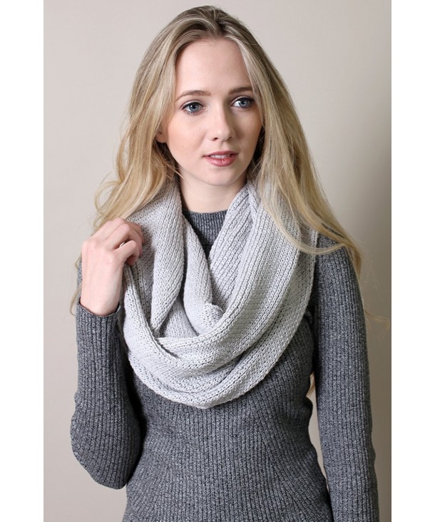 (8 COLORS) 100% ORGANIC COTTON Knit Infinity Scarf- Super Soft Stretch ...