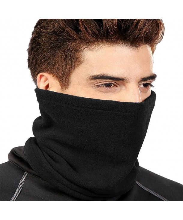 Peach Couture Thick Knit One Hole Facemask Balaclava Snowboarding Biker Mask - Black - CF125J1SFAR