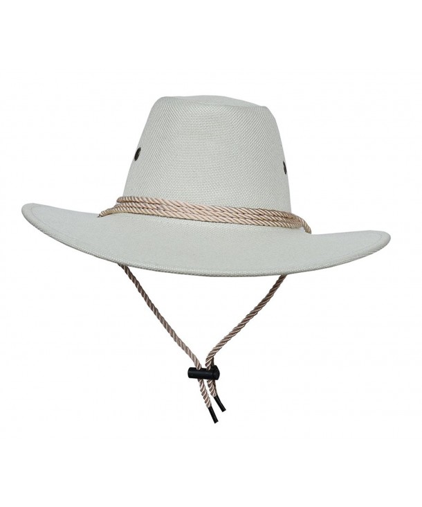 COMVIP Unisex Adult Cotton Adjustable Cycling Cowboy Hat - White - CB1820D0K0N