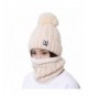Leories Womens Beanie Winter Hat Scarf Set Slouchy Warm Snow Knit Skull Cap - Beige - C2187LG57N3