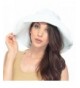 Lullaby Women UPF50+ Summer Beach Hat Wide Brim Foldable Sun Bucket Hat - White - C6180337MN3