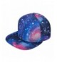 ZLYC Starry Galaxy Sky Neon Pattern Flatbill Snapback Adjust Baseball Cap Hat - Blue - CE12JU5QIKX