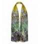 Swhiteme Luxurious 100 Charmeuse Scarf - "- Vincent Van Gogh's ""Irises""" - C711Q3SE3KD