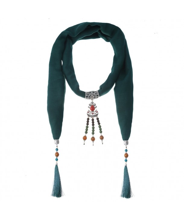 LERDU Bohemia Jewelry Pendant Polyester - Green - CO12MHP1UHT