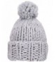 Livingston Soft Warm Thick Hat Winter Cap Girls Cable Knit Beanie - Grey - CT189XLC0Y2