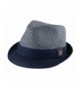Mens Big Size 2 Tone Summer Straw Fedora Trilby Hat XL(60cm) XXL(62cm) 2 Colors - Blue - CB11YC0BJJ7