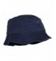 Modern Minute - Simple Solid Cotton Bucket Hat - Navy Blue - C811LXK9G85