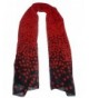 Eshops Gradual Color And Small Dots Print Silk Women Scarf Soft Fall Shawl - Black/Red - CX11M2YXE5H