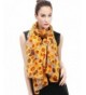 Lina & Lily Sunflowers Print Women's Large Scarf - Gold and Grey - CV1276OESPR