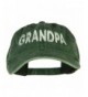 Wording of Grandpa Embroidered Washed Cap - Dark Green - CH11KNJEDV7