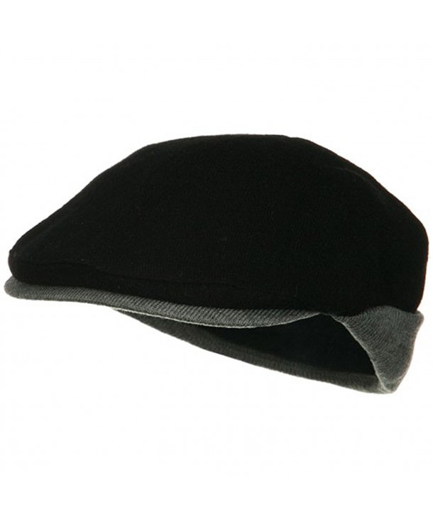 Warmer Flap Wool Ivy Cap - Black Grey - CC1155GO5BL