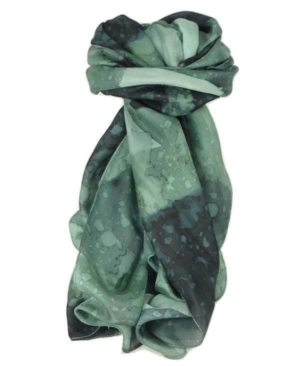 Mulberry Silk Hand Painted Long Scarf Classic Charcoal by Pashmina & Silk - CK11NFGNUS7