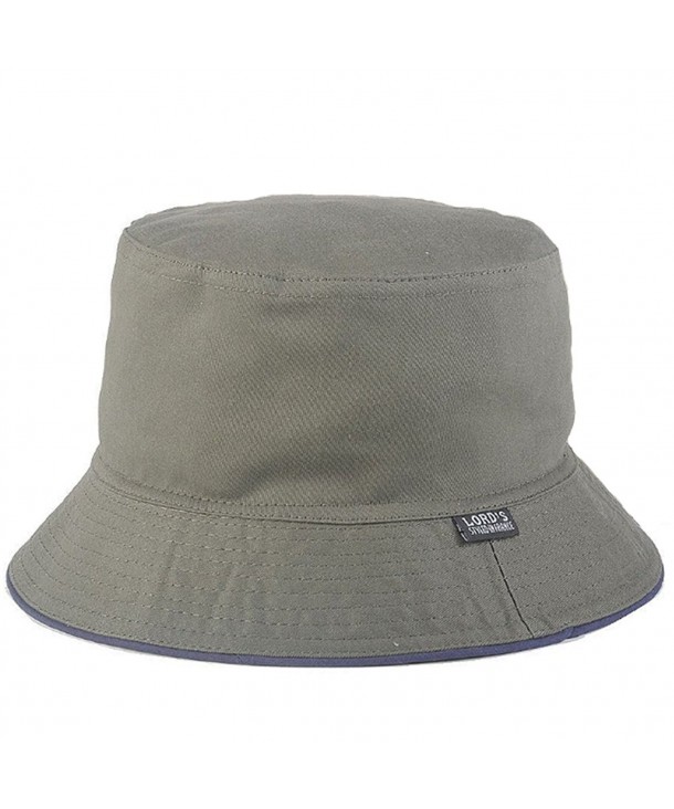 Joymee Reverse Two Sides Sun Hat Bucket Caps Women Men Summer Flat Packable New - Navy Green - CC182LL9NOG