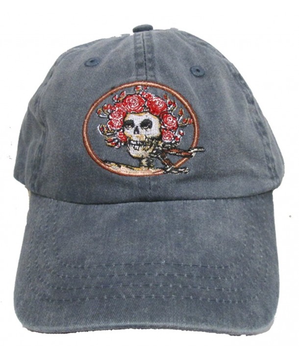 Grateful Dead Skull and Roses Embroidered Baseball Cap - CJ128HKJ6OH