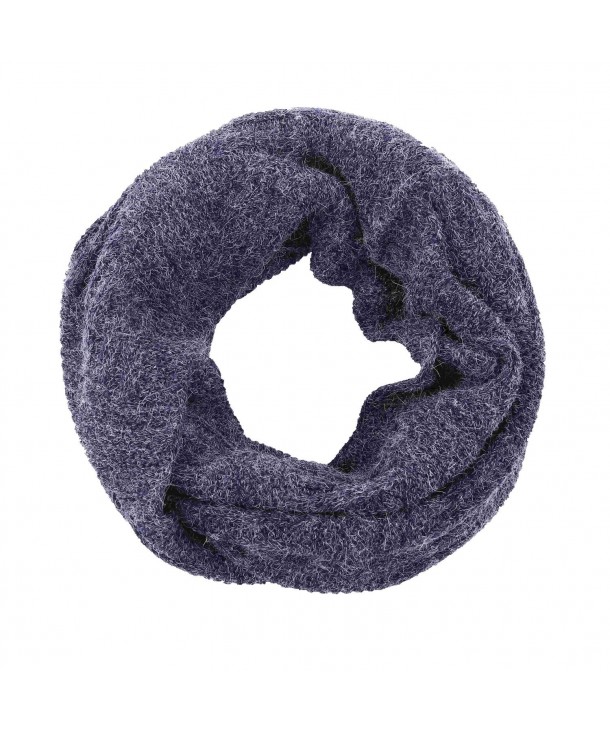 Knitted Infinity Scarf for Men-Women's Simplicity Thick Neck Warmer - Navy 2 - CD12L5JP7O5