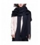 100% Lambswool Winter Scarf with Tassels for Women Oversized Scarf Wraps Wool Shawl - Black - CY186C6MTCO