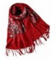 TLIH Womens Top Class Peony Embroidered in Wraps & Pashminas