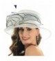 Lady Church Derby Kentucky Formal Event Plume Organza Hat Sm055 (white) - CR11MGQQO8Z