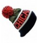 American Cities USA Sports City State Cuff Cable Knit Pom Pom Beanie Hat Cap - Camo - Chicago Olive Orange - CO11QVYOLBF