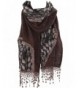 Lace Knit Scarf - 60" x 10" - Chocolate Brown - CH11X5C5BDN
