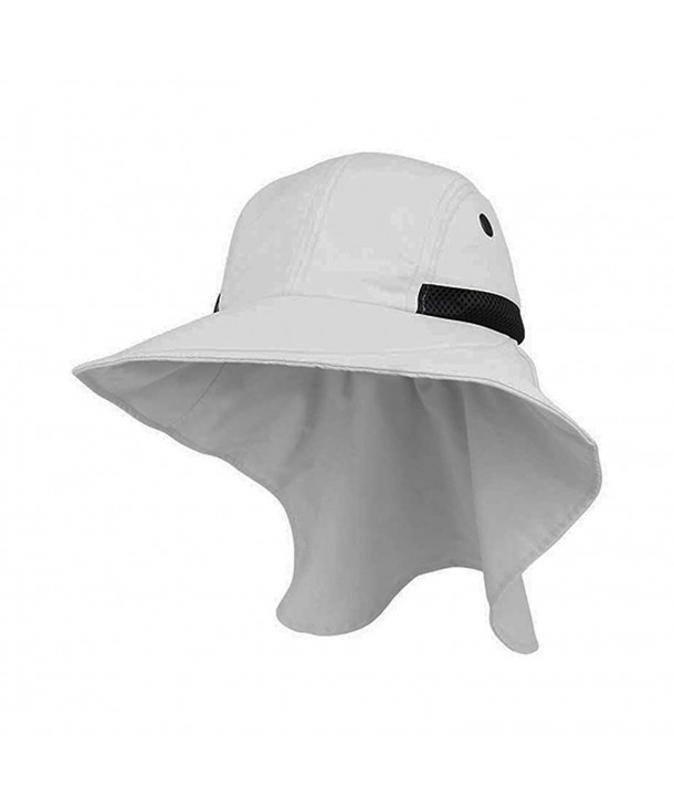 Mega Cap Juniper Womens White Wide Brim Outdoor Sun Flap Hat - CJ11KW3350J