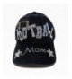 Rhinestone Football Mom Black Baseball Cap Hat Headwear Sports - C011NS0TJHL
