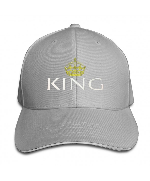 Updated King And Queen Couple Lover Men Baseball Cap Snapbacks - Ash - C312M4MFOAD