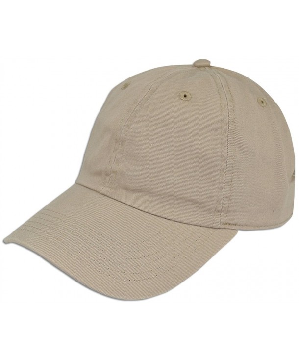 Cotton Classic Dad Hat Adjustable Plain Cap Polo Style Low Profile Unstructured 1400 - Khaki - C612O375PIH
