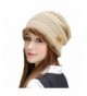 HindaWi Winter Women Slouchy Beanie - Hat (Beige) - C6189LWAAGQ