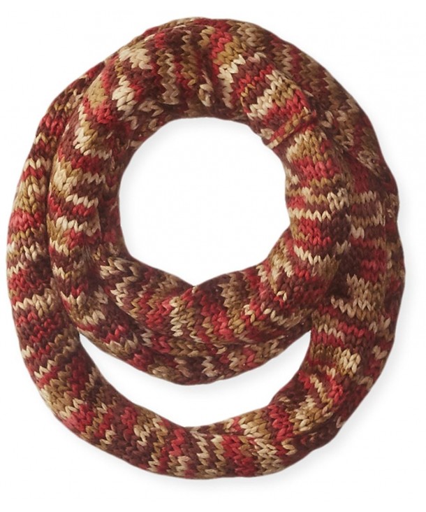 Muk Luks Women's Eternity Scarf Three Color Marl - Brown/Red - CT11A0OA3CV