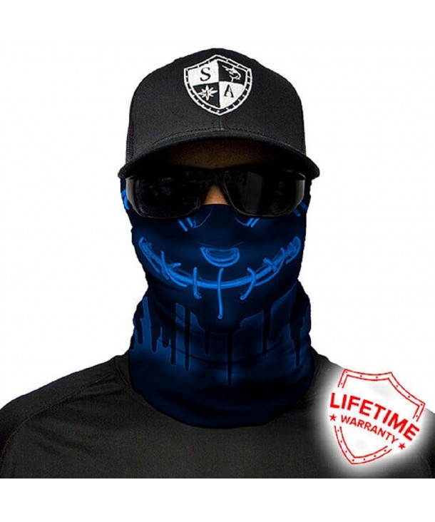 Salt Armour Face Mask Shield Protective Balaclava Bandana Microfiber Tube Neck Warmer (Neon Purge Blue) - C7187RH3WNX
