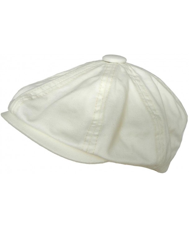 Broner 8/4 Apple Jack Cap Cotton Newsboy Hat (White- Medium) - C311FGGB47N