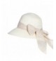 iShine Women Bowknot Fashion Floppy Foldable Beach Sun Straw Hat Cap UPF 50+ - White - CU17AZ93YNU