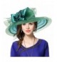 VECRY Kentucky Derby Church Wide Brim Dress Cocktail Party Sunday Hat - Green - C812O1YUAC9