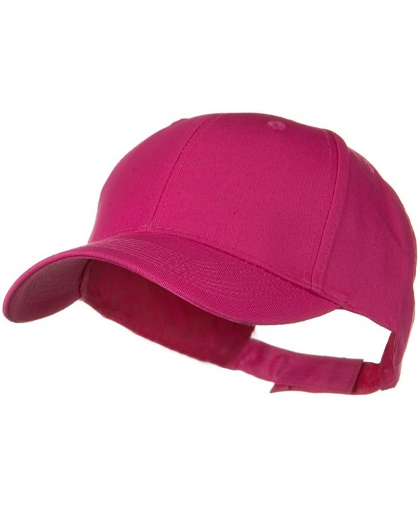 Solid Cotton Twill Low Profile Strap Cap - Hot Pink - CD11918G1FH
