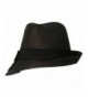 Black Fedora Hat Slanted Brim