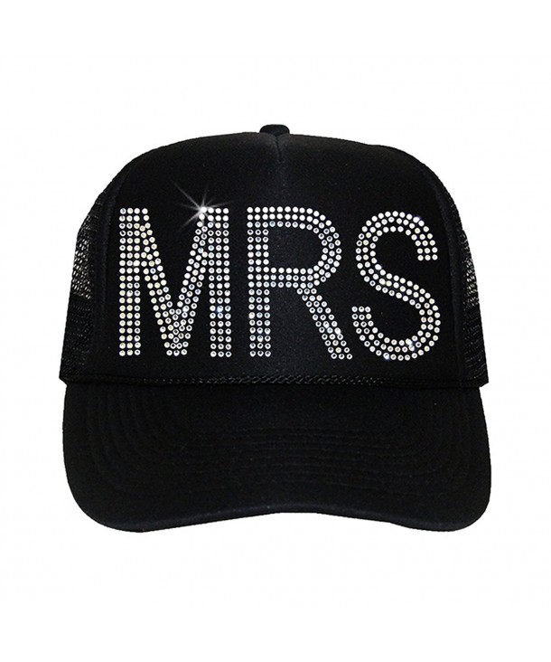 MRS. Rhinestone Bridal Trucker Hat - C217YR70LXS