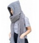 AM Landen Best Quality Thick and Soft Winter Warm Hoodie Gloves Pocket Hat Scarf - Light Gray - CP18840Y5TQ