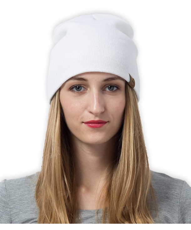 Daily Knit Beanie Tough Headwear - White - CU12MJ3WX2P