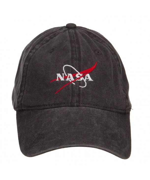 E4hats NASA Logo Embroidered Washed Cap - Black - CW126E5SZIF