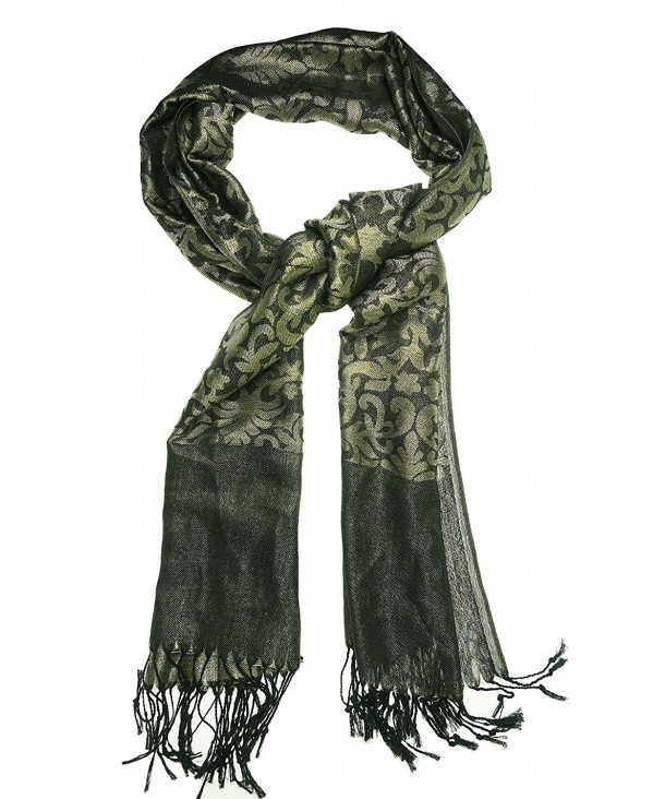 Style & Co. Women's Metallic Jacquard Evening Wrap Scarf - Gold / Black - CI1266YBY4L