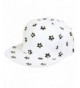 Funky Junque's Pearl and Rhinestone Studded Flower Print Snapback Flat Brim Hat - White - CB12EGVUPWN
