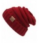 AIJIAO Winter Hats Women Cap Crochet Knit Thermal Slouchy Beanie Hat - Burgundy - CE12NDVS18A