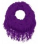 Peach Couture Warm Bohemian Crochet Hand Knitted Fringe Infinity Loop Scarf Wrap - Purple - CO11PRHVFRF