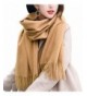 Oberora Womens Winter Soft Solid Color Cashmere Pashmina Shawl Wrap Scarf - Camel - CU1882C2UD4