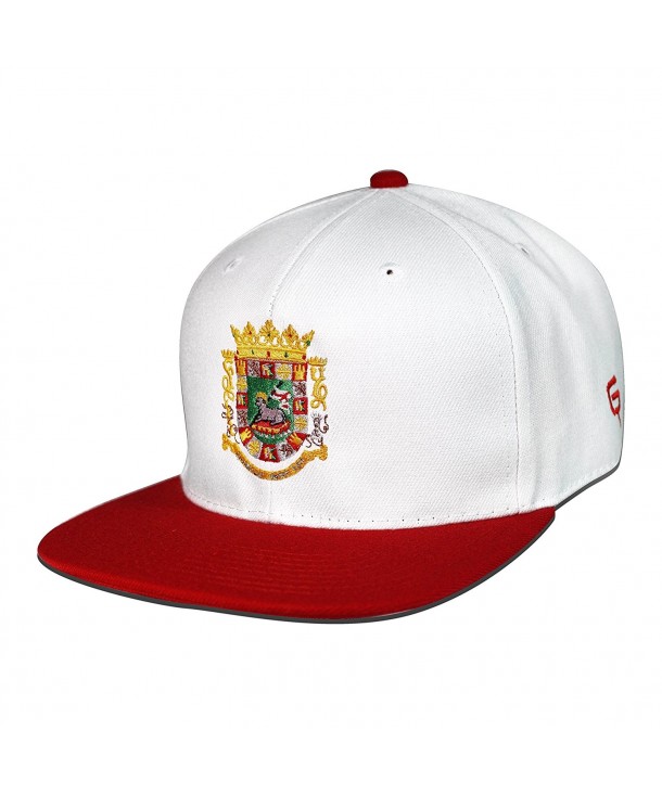 Go Rep Puerto Rico Snapback Hat Cap - White/Red - CA12GW5O8P1
