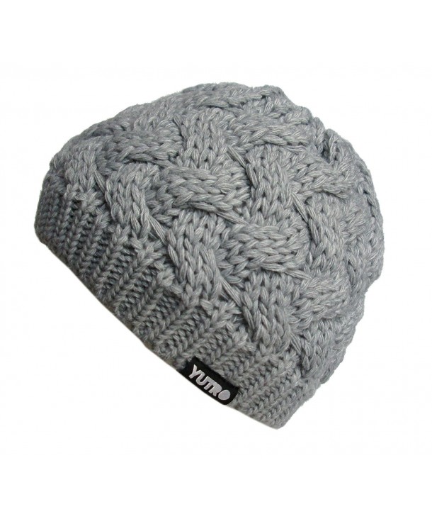 YUTRO Fashion Women's Winter Classic Cable Wool Knitted Beanie Hat - Grey - CR11US892PZ