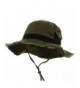 Washed Frayed Bucket Hats-Olive Black W11S39D - CV111GHYZAX