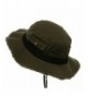 Washed Frayed Bucket Hats Olive Black