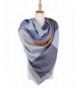 Plaid Blanket Scarf Women Big Square Long Scarves Warm Tartan Checked Shawl - B002-grey-blue and Camel Series - C0186MHE4Y5